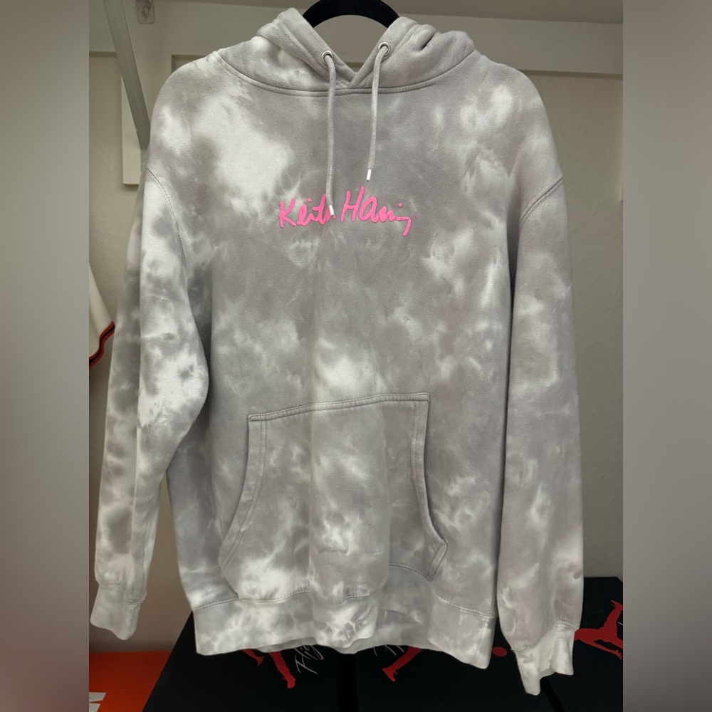 Keith Haring Tie-Dye Hoodie Oversized fits like Large
